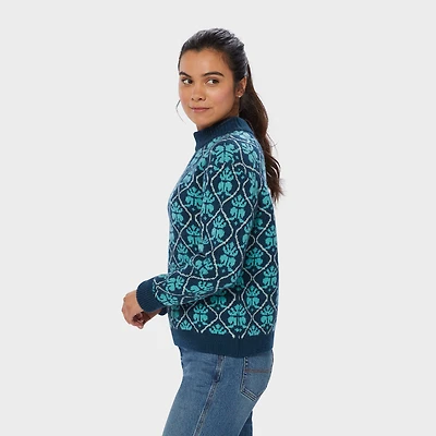 Women's Woolpaca Jacquard Mockneck Sweater