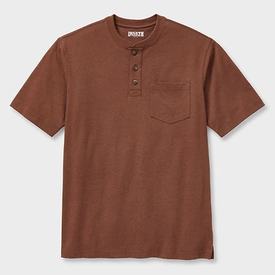 Men's Longtail T Relaxed Fit Short Sleeve Pocket Henley