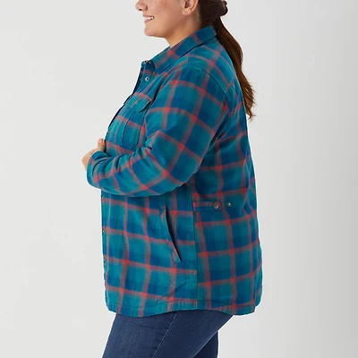 Women's Plus Free Swingin' Lined Flannel Shirt Jac