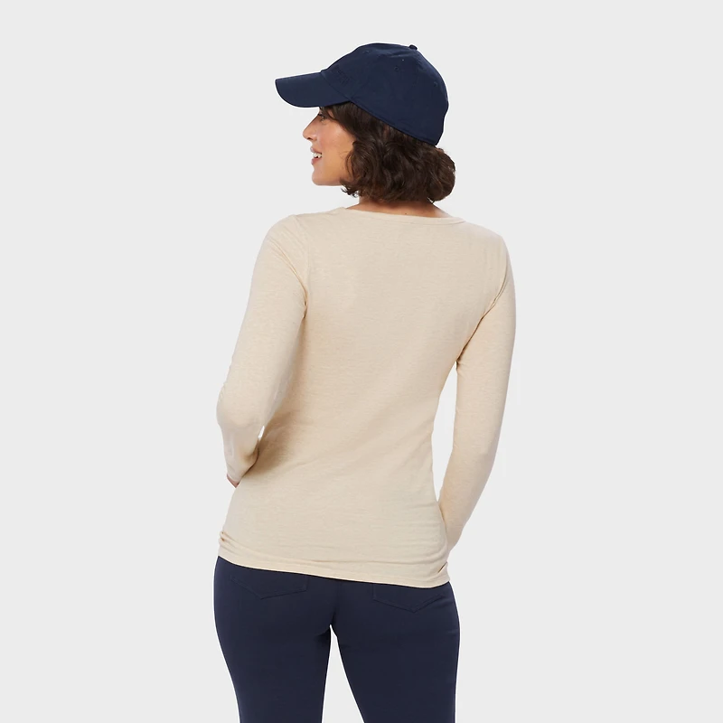 Women's No-Yank Long Sleeve Scoopneck T-Shirt