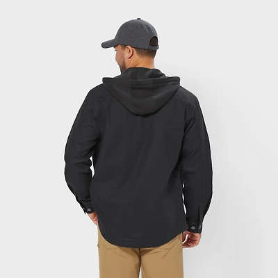 Men's Jersey-Lined Fire Hose Hooded Shirt Jac