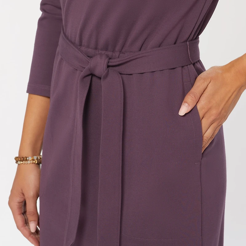 Women's Ponte Pro Knit 3/4 Sleeve Dress