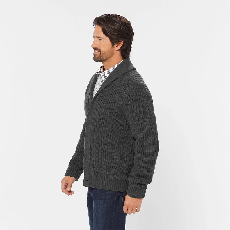 Men's Lambswool Shawl Collar Cardigan