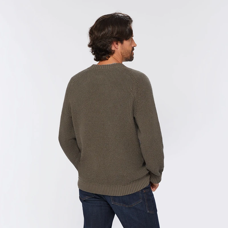 Men's Burly Retirement Crew Waffle Sweater