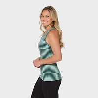 Women's No-Yank Luxe Rib Racerback Shelf Bra Tank