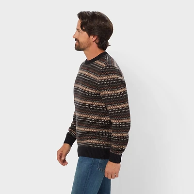 Men's Lambswool Fair Isle Crew Sweater