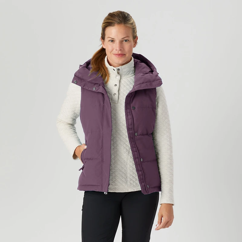 Women's Ruffer Puffer Hooded Down Vest