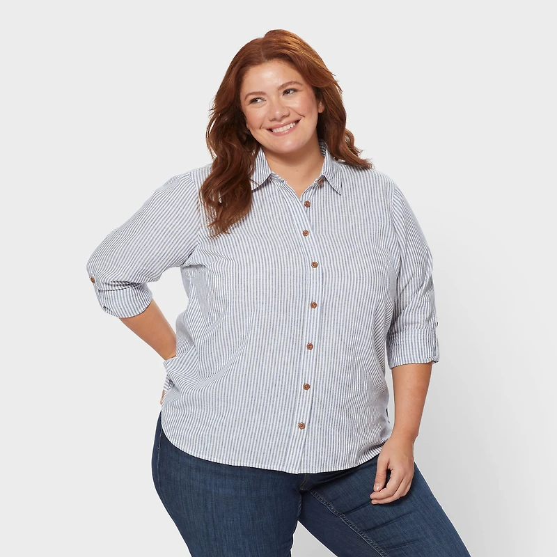 Women's Plus Artisan Hemp Long Sleeve Shirt