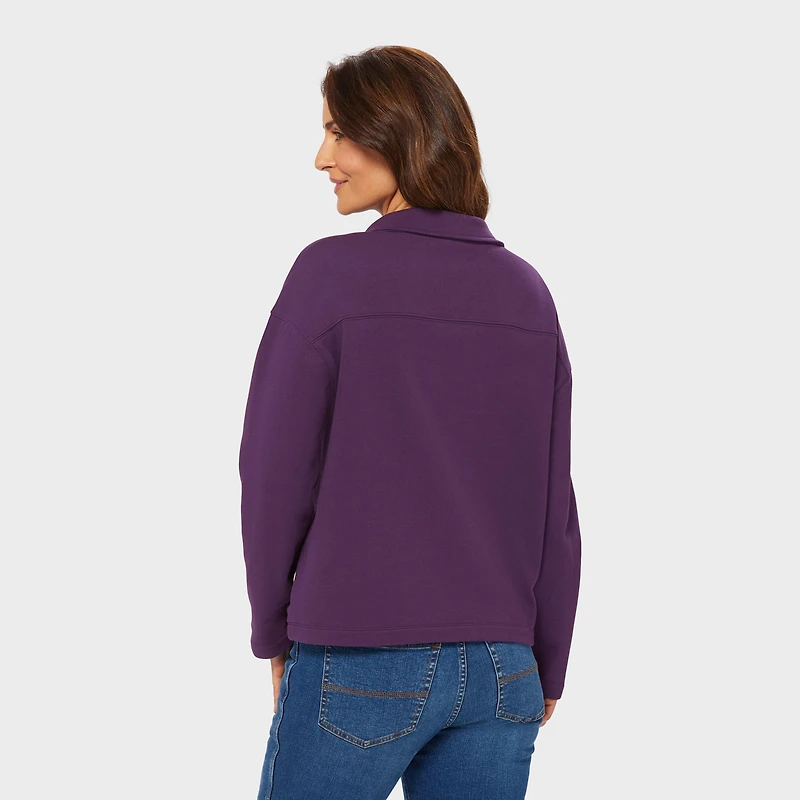 Women's Canal Park Terry Collared Long Sleeve