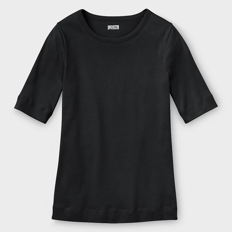 Women's Plus Longtail T Elbow Sleeve Scoopneck