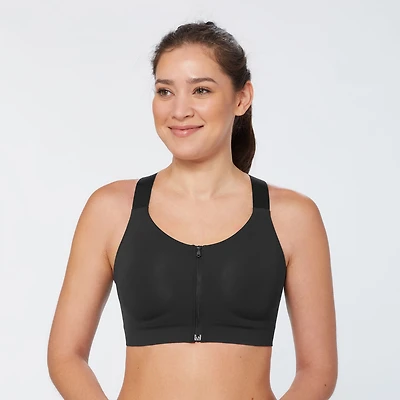 Women's High-Impact Bonded Zip-Front Bra