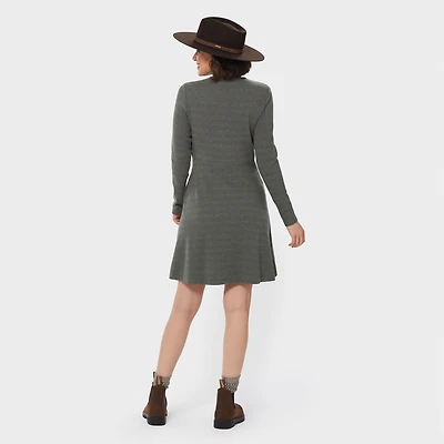 Women's T-Shirt Flannel Long Sleeve Dress