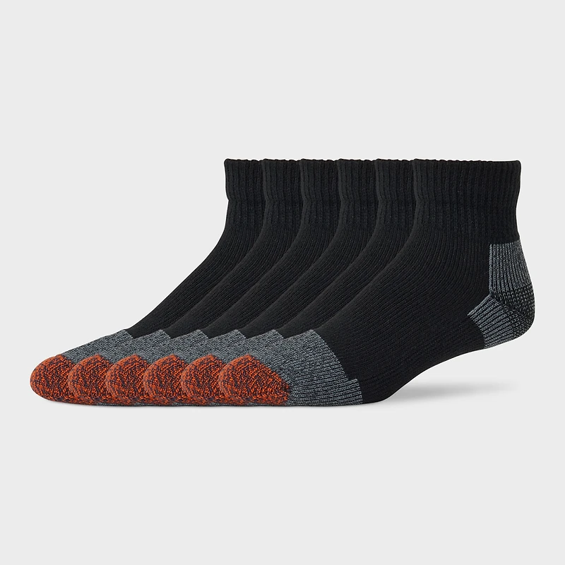 Men's Everyday 6-Pack Midweight Quarter Socks