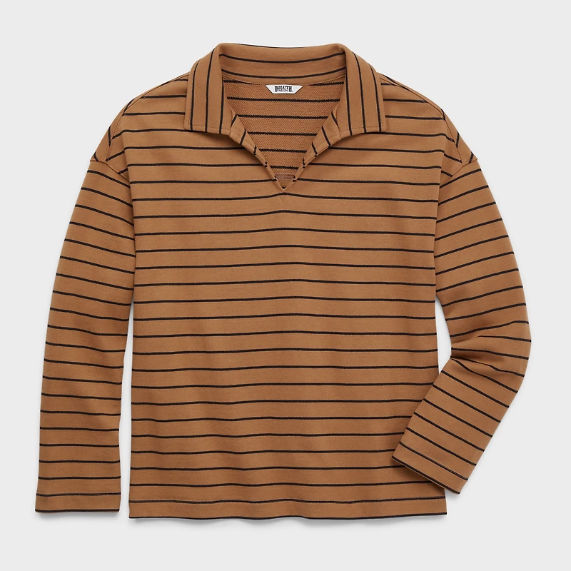 Women's Plus Canal Park Terry Collared Long Sleeve