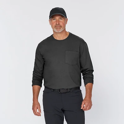 Men's Longtail T Standard Fit Long Sleeve Pocket Crew