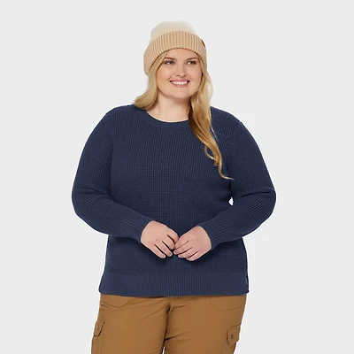 Women's Plus Heritage Waffle Stitch Crew Sweater