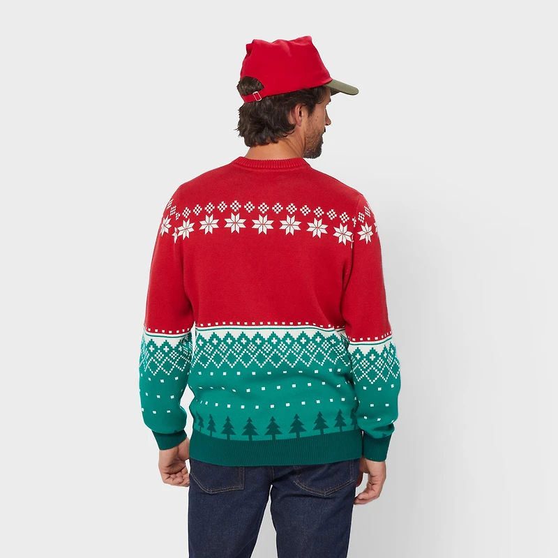 Men's Ugly Beaver Fair Isle Crew Sweater