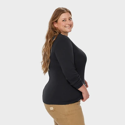 Women's Plus Longtail T Long Sleeve Henley