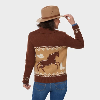 Women's Woolpaca Zip-Front Jacquard Cardigan