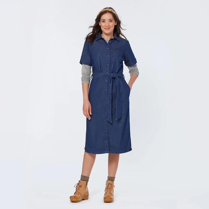 Women's Denim Midi Dress