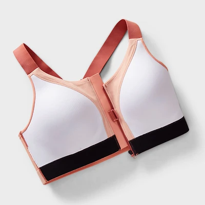 Women's Plus High-Impact Bonded Zip-Front Bra