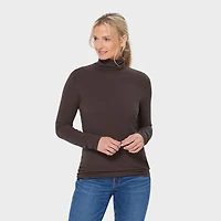 Women's No-Yank Long Sleeve Turtleneck T-Shirt