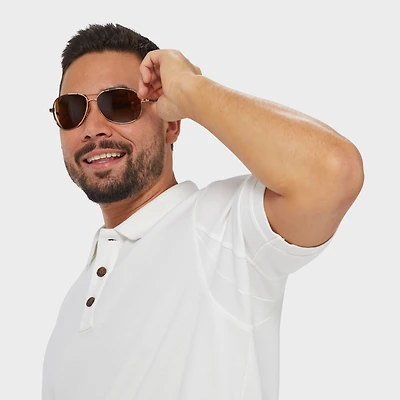 Men's No Polo Shirt Short Sleeve