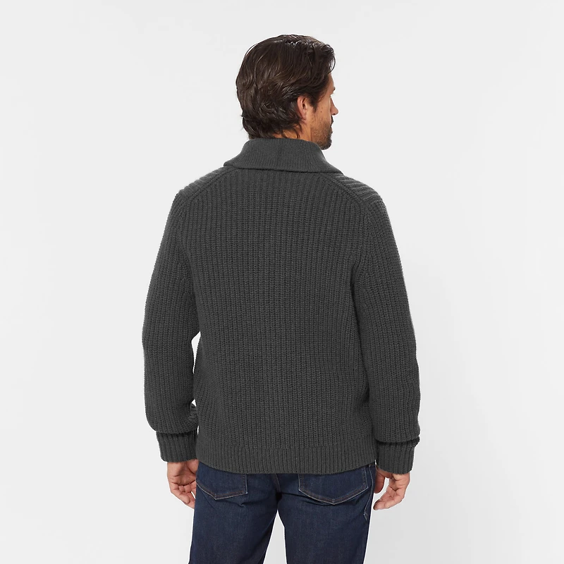 Men's Lambswool Shawl Collar Cardigan