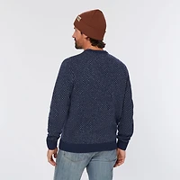 Men's Lambswool Birdseye Crew Sweater