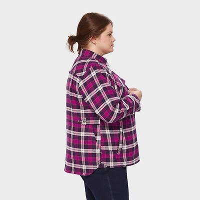 Women's Plus Folklore Flannel Insulated Shirt Jac