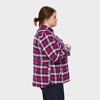 Women's Plus Folklore Flannel Insulated Shirt Jac