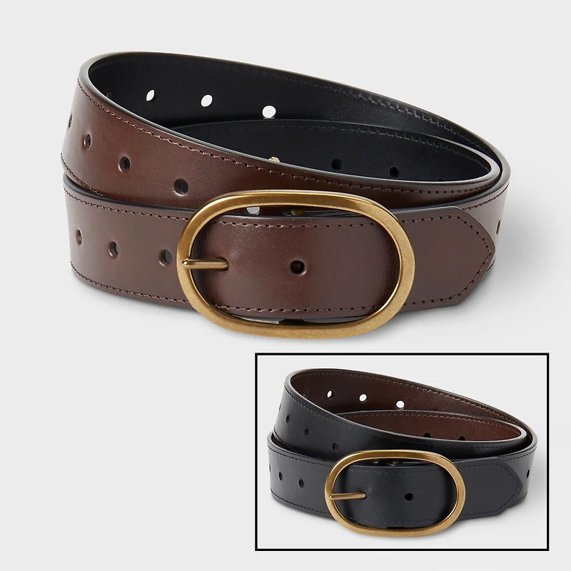 Women's Lifetime Leather Reversible Belt