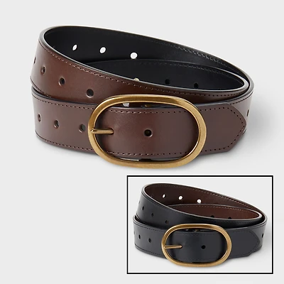 Women's Lifetime Leather Reversible Belt