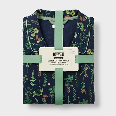 Women's Cotton Knit Printmaker Pajama Set