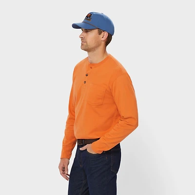 Men's Longtail T Relaxed Fit LS Henley T-Shirt