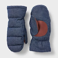 Women's Denim Quilted Mittens