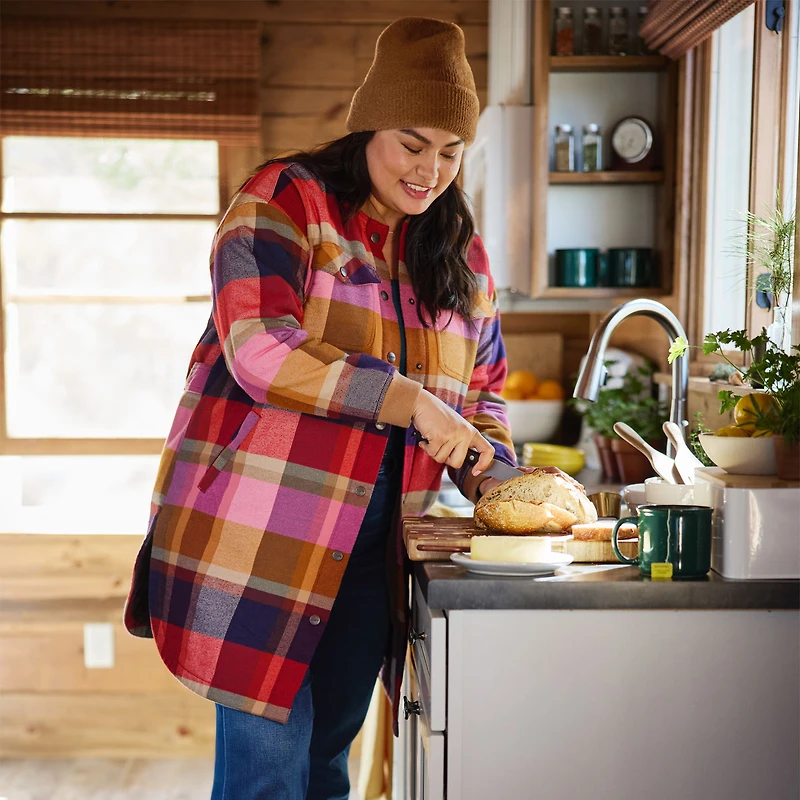 Women's Folklore Flannel Insulated Duster