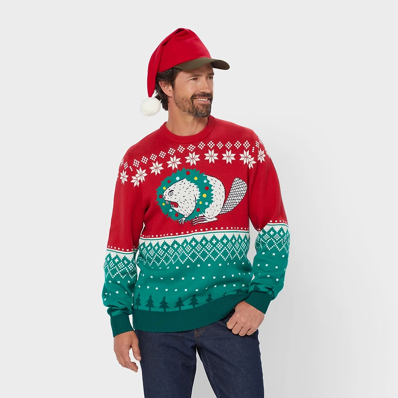 Men's Ugly Beaver Fair Isle Crew Sweater