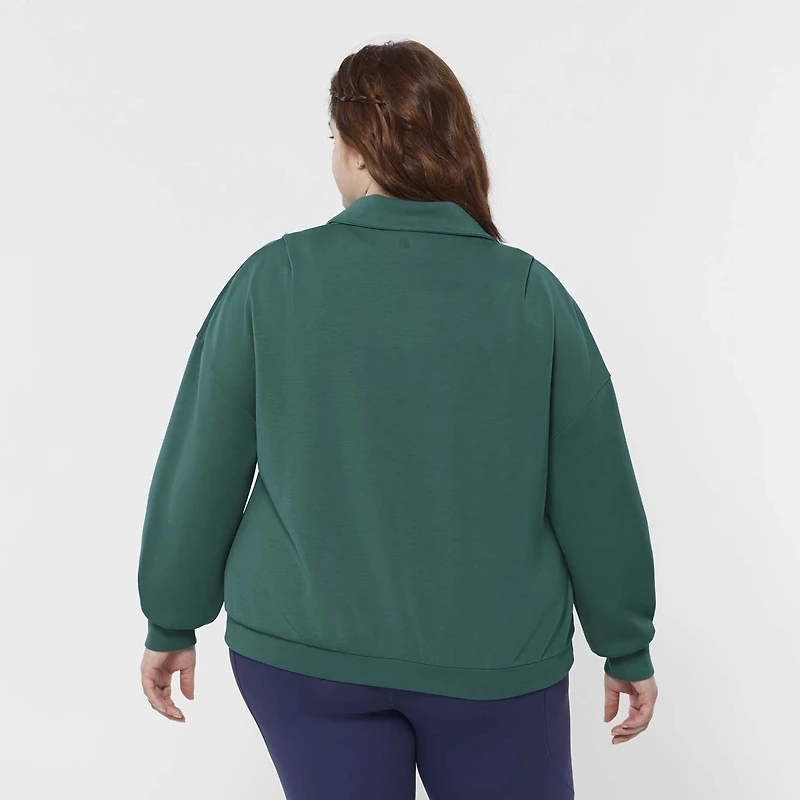 Women's Plus AKHG After Sweat Funnelneck Half-Zip