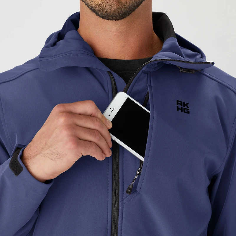 Men's AKHG Free Clime Soft Shell Hooded Jacket