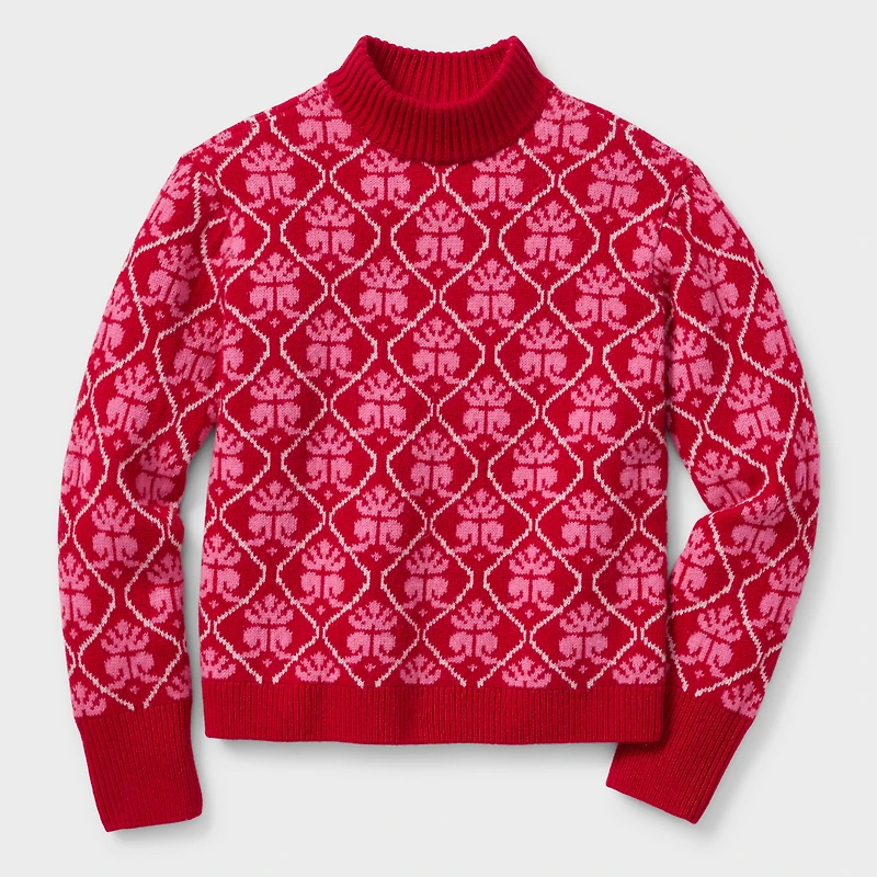 Women's Woolpaca Jacquard Mockneck Sweater