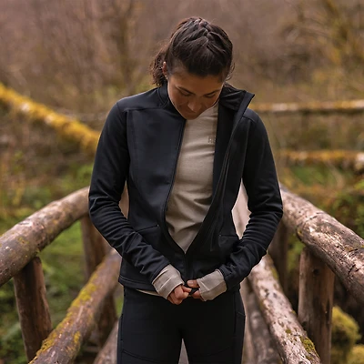 Women's AKHG Trail Tech Fleece Full Zip Mock