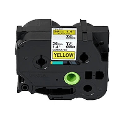 Brother P-Touch TZ-661 Black on Yellow 36mm / 8m label Tape