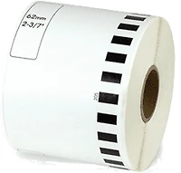 Brother DK-2205 - Black/White Continuous Length Paper Tape