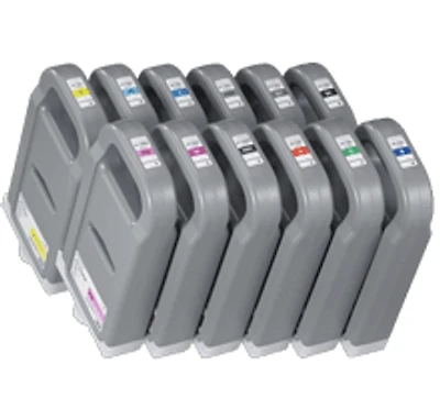 Canon PFI-706 Ink / Inkjet Cartridge Set Black Cyan Magenta Yellow Photo Cyan Photo Magenta Gray Photo Gray Matte Black Green Red Blue