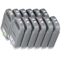 Canon PFI-706 Ink / Inkjet Cartridge Set Black Cyan Magenta Yellow Photo Cyan Photo Magenta Gray Photo Gray Matte Black Green Red Blue