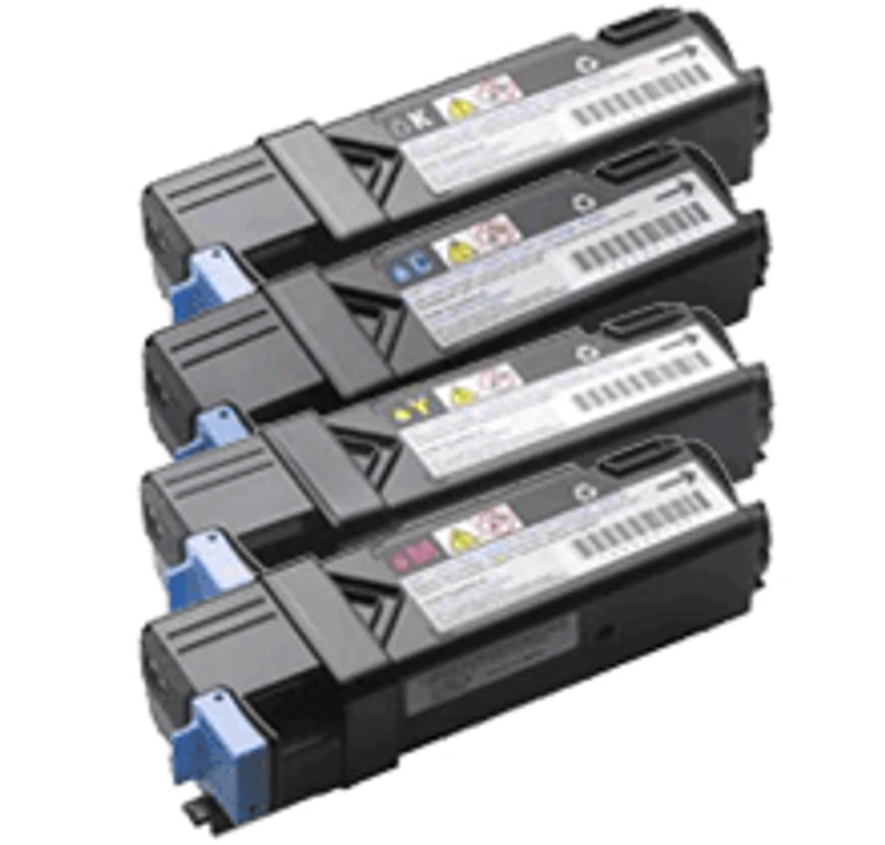 DELL 2150CN / 2155CN Laser Toner Cartridge Set Black Cyan Yellow Magenta