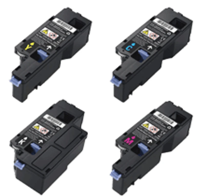 DELL E525W Laser Toner Cartridge Set Black Cyan Magenta Yellow