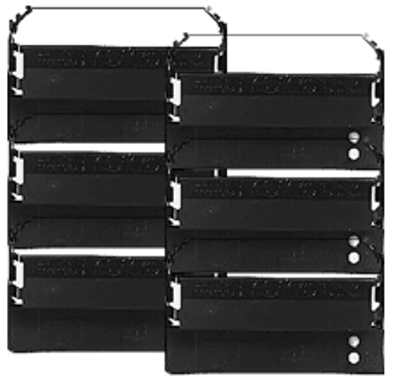 DH PRINT 105110-007A Ribbons 6-PACK Black