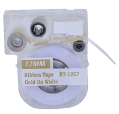 Epson LC-4WKK5 Ribbon Tape Gold on White 12MM / 1.5" - 5M / 16FT